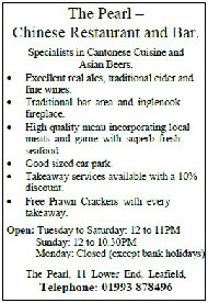The Pearl Chinese Restaurant, Leafield
