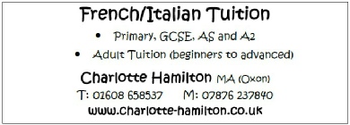 Charlotte Hamilton, language tuition